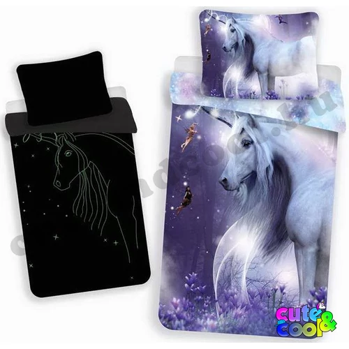Unicorn glowing cotton kids bed linen