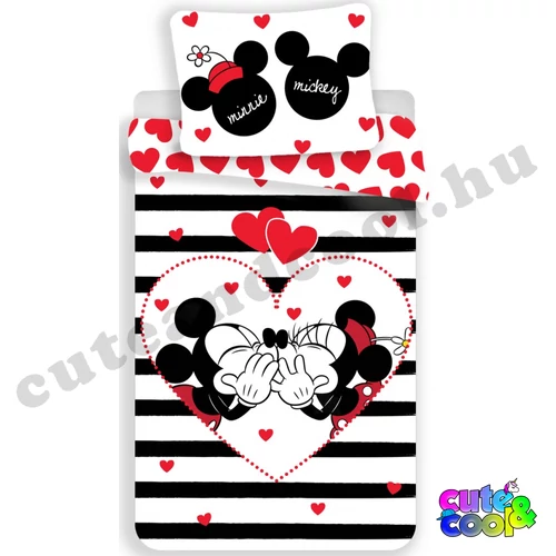 Minnie & Mickey Love cotton bed linen
