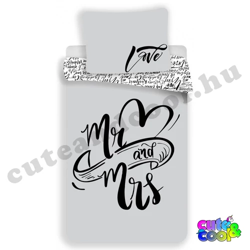 Mr and Mrs ágyneműhuzat - Pamut