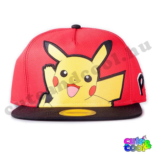 Pokémon piros Pikachu snapback sapka