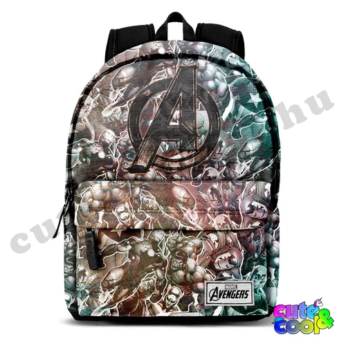 Avengers USB töltős ergonomikus hátizsák-iskolatáska