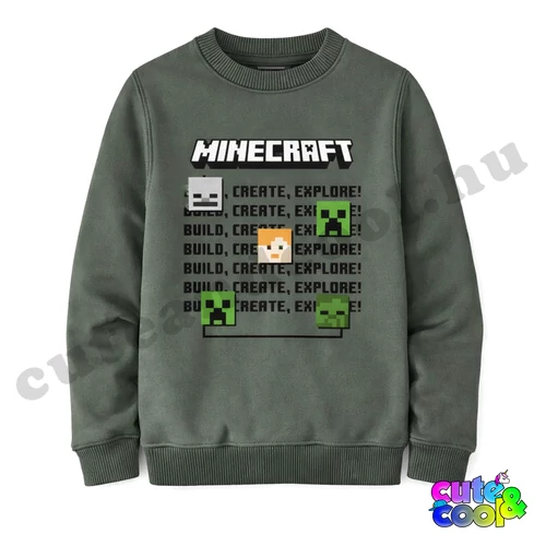 minecraftos pulóver gyerekeknek
