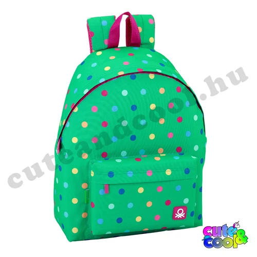 Benetton pöttyös hátizsák-iskolatáska