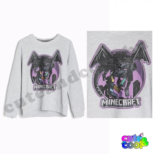 Minecraft Ender Dragon grey sweatshirt