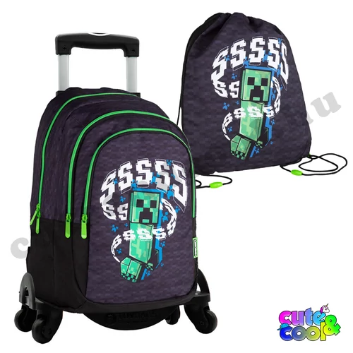 minecraft gurulós iskolatáska