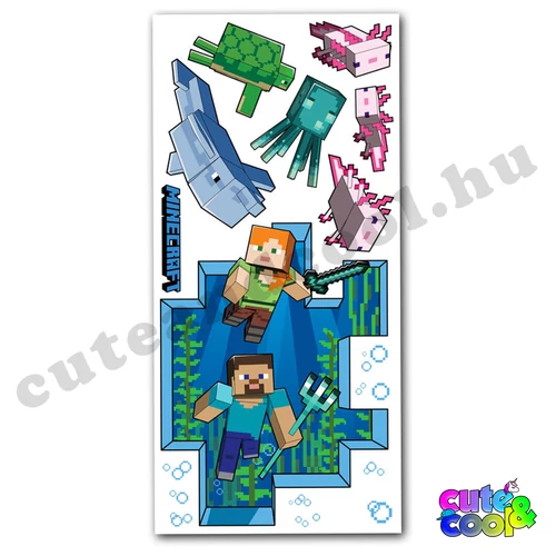Minecraft tapéta matrica gyerekszobába
