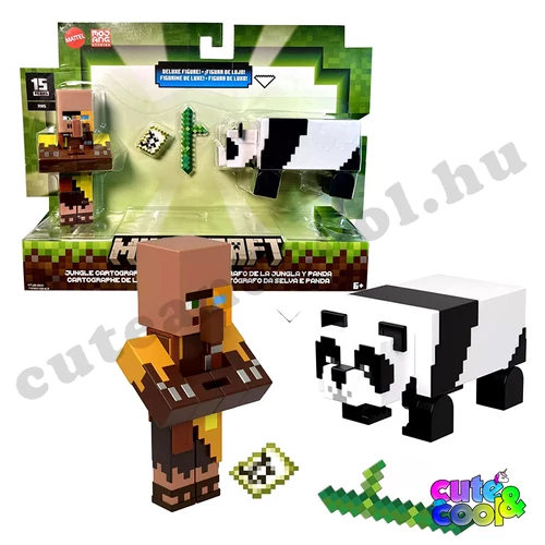 Minecraft Kartográfus Falusi és Panda játékfigura szett