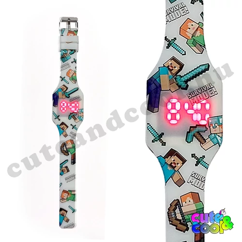 minecraftos szilikon óra