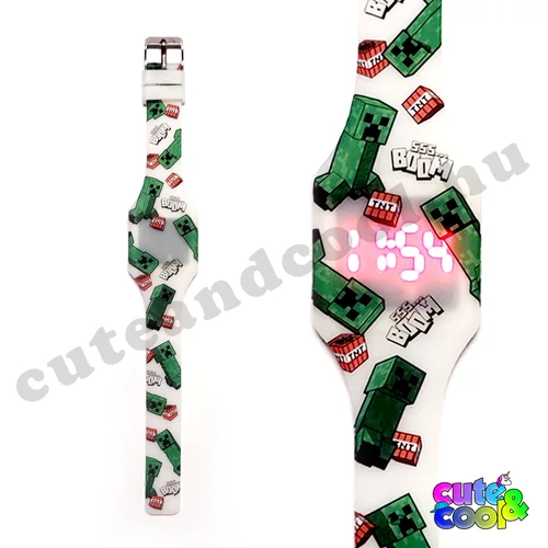 minecraft creeperes gyerek karóra