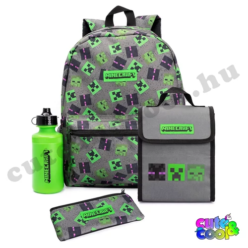 Minecraft mintás iskolatáska szett táska csomag