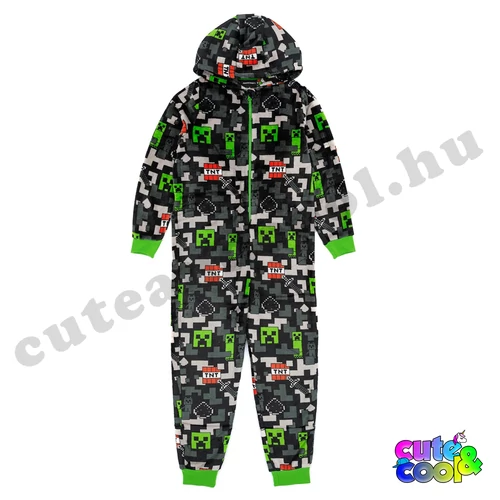 minecraft kezeslábas gyerek pizsama overáll