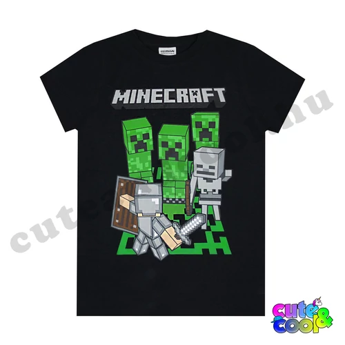 Minecraft Steve and the Creepers Battle T-shirt