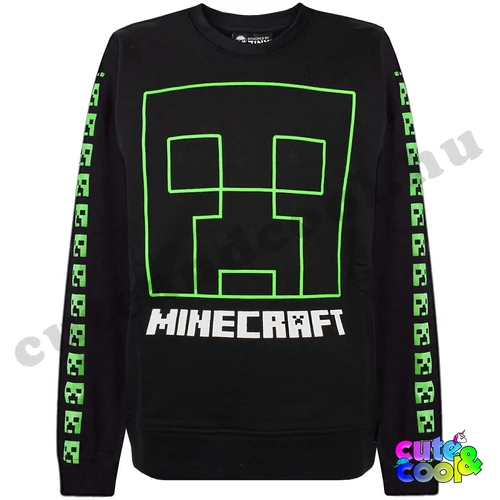 Minecraft Creeper black cotton pullover