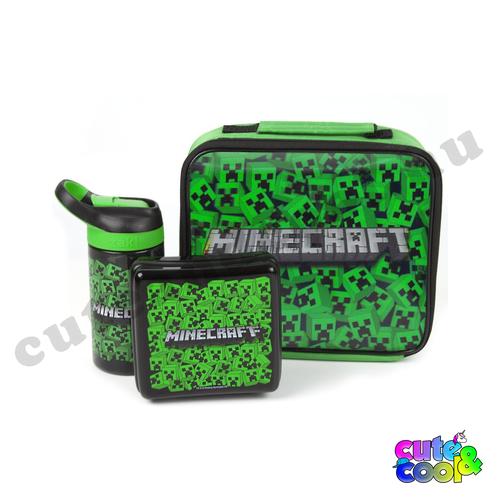 Minecraft Lunch Bag Set Creeper (Lunch Box, Water Bottle, Snack