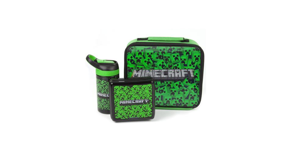 Minecraft Lunch Bag Set Creeper (Lunch Box, Water Bottle, Snack