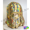 Hologram backpack with geometric pattern - gold