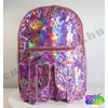 Hologram backpack with geometric pattern - pink
