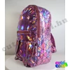 Hologram backpack with geometric pattern - pink