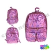 Hologram backpack with geometric pattern - pink