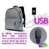 Trópusi mintás USB töltős ergonomikus hátizsák-iskolatáska