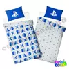 PlayStation blue-white controllers iconic bed linen