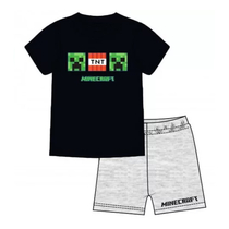 Minecraft Creeper and TNT black short pyjamas
