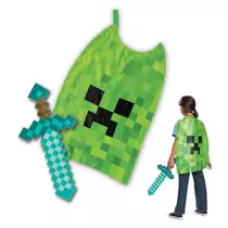 minecraft jelmez, játékkard és köpeny kiegészítő