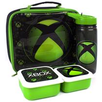 Xbox-os uzsonnástáska és kulacs szendvicstartó dobozokkal