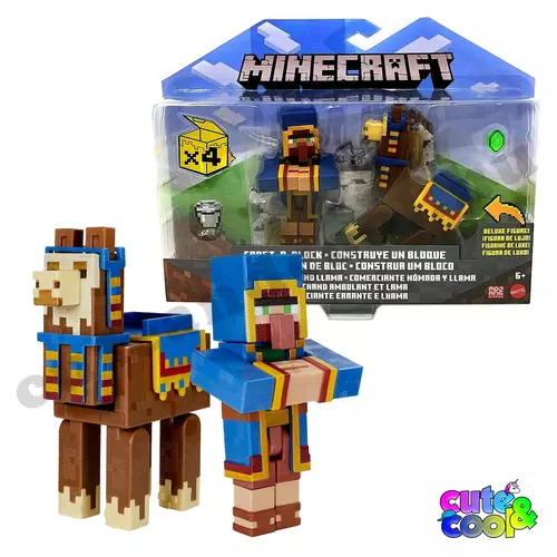 minecraft kereskedő figura lámával