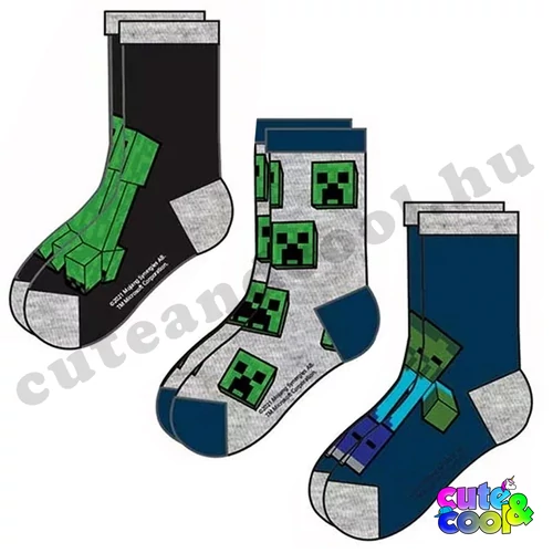 Minecraft 3 pieces socks pack