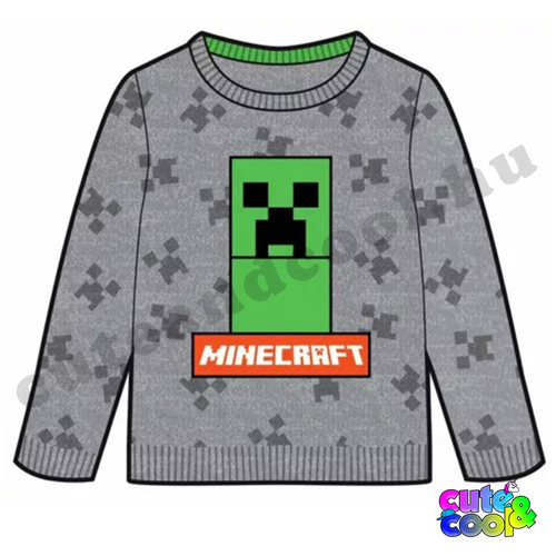 minecraft kötött gyerek pulover szvetter