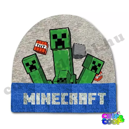 minecraftos sapka creeperes őszi-téli sapka