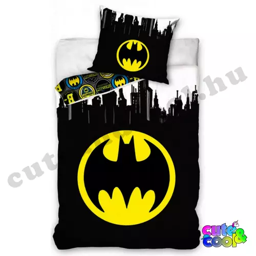 Batman round logo cotton bed linen