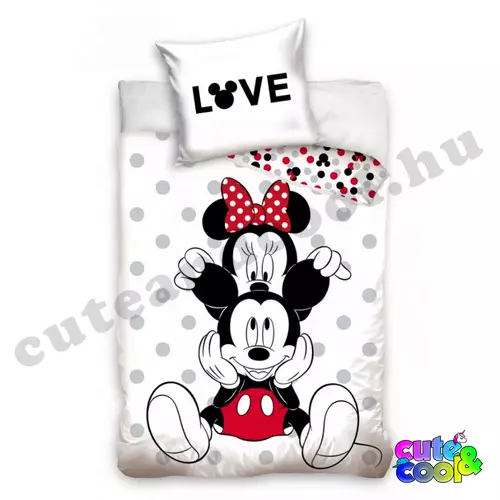 Mickey and Minnie Love cotton bed linen