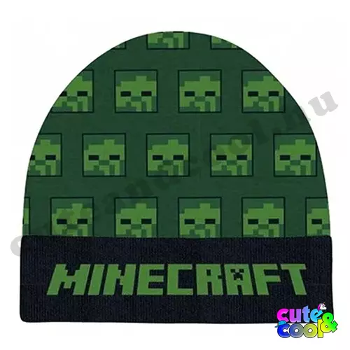 Minecraft zombi mintás téli sapka