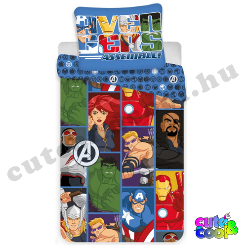 Marvel Avengers comics pattern cotton bed linen
