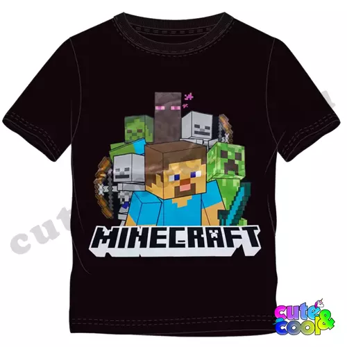 Minecraft Steve and Monsters kid T-shirt