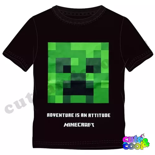 Minecraft Creeper black short sleeve T-shirt