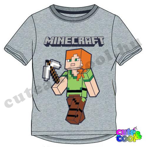 Minecraft szürke Alex póló