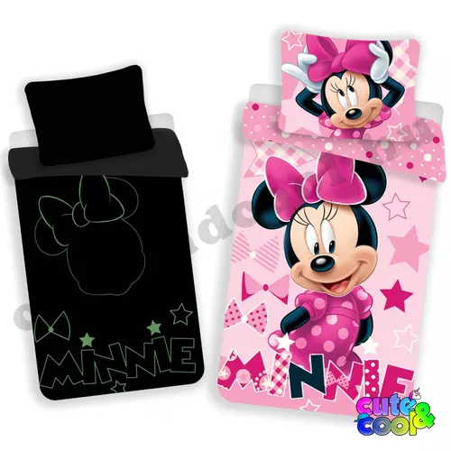 Minnie Mouse glowing cotton bed linen