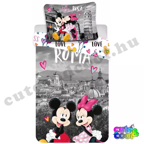 Mickey & Minnie Rome cotton bed linen