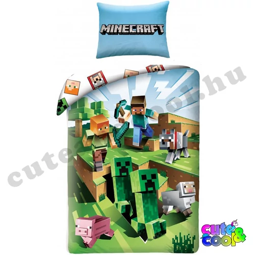 minecraft ágyneműhuzat - pamut