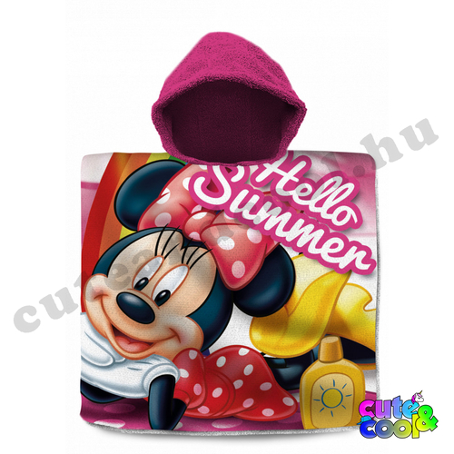 Minnie Mouse Hello Summer Poncho Towel