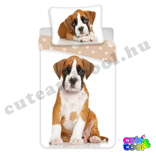 Cute Boxer cotton bed linen