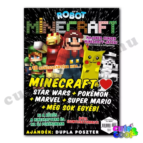 minecraftos újság gyerekeknek poszterrel