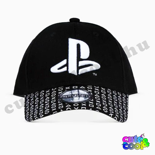 PlayStation icons black baseball cap