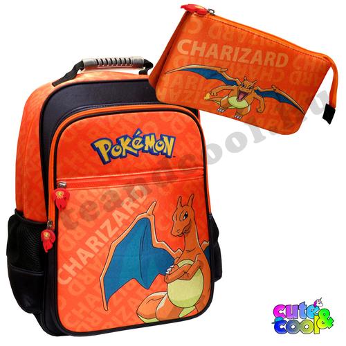 Pokemon Charizard school bag set
