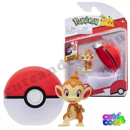 pokémon chimchar labda figura clip 'n' go