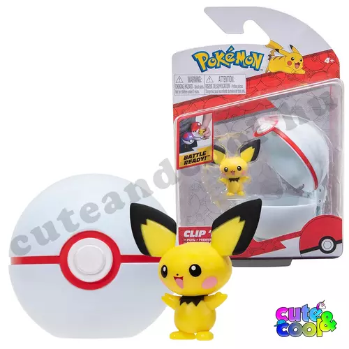 pokémon pichu labda figura clip 'n' go