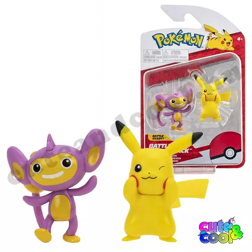 pokémon harci figurák két darabos szett clip n go